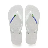 HAVAIANAS Brasil Logo Flip-flops - White 39/40