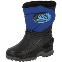 LICO TERRA Unisex Kinder Gummistiefel Schwarz/ Blau, 25