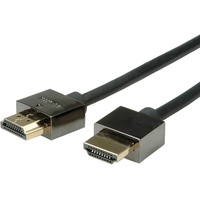 Roline HDMI High Speed Kabel mit Ethernet, schwarz, 1,5