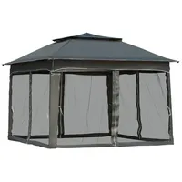 Outsunny Faltpavillon 3,25 x 3,25 m inkl. Seitenteile khaki