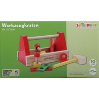 Vedes SpielMaus Holz Werkzeugkasten, 10-teilig