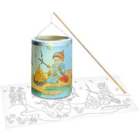 Ursus 6830000 - Laternen-Bastelset, mit Transparentpapier zum Ausmalen Ritter,