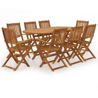VidaXL Garten-Essgruppe 9-tlg. braun 43378