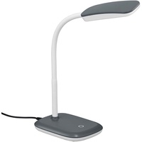 Trio Reality Leuchten LED-Tischleuchte Boa Kunststoff Silber Titan