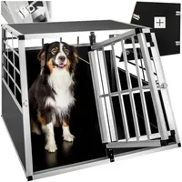 Tectake Hundetransportbox doppel 90,00 cm x 69,50 cm Schwarz