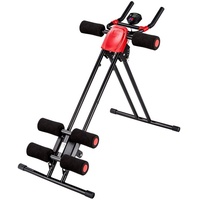 Tectake tectake® Bauchtrainer, 5-fach verstellbar, klappbar, mit Trainingscomputer