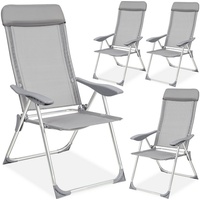 Tectake Gartenstuhl 59 x 73 x 110 cm grau