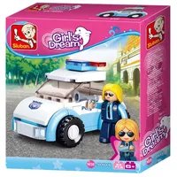 SLUBAN BRICKS Girls Dream Polizistin mit Polizeiwagen (M38-B0600B)