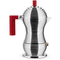 Alessi Pulcina 1 Tasse silber/rot