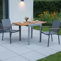 Merxx Balkonausziehtisch 130 x 65 x 75 cm beige/silber