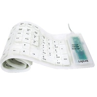 Logilink Flexible wasserfeste Keyboard DE weiß (ID0018A)