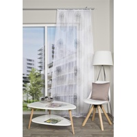 HOME WOHNIDEEN Rawlins Vorhang Kräuselband 140x145 cm grau