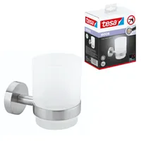 Tesa Zahnputzbecher Moon silber, weiß,