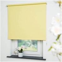 LIEDECO Seitenzugrollo Uni 122 x 180 cm verdunkelnd gelb