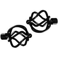 LIEDECO Endstück für Gardinenstangen Ø 16 mm schwarz