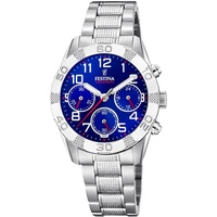 Festina Jungen Chronograph Quarz Uhr mit Edelstahl Armband F20345/2