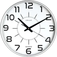 Unilux Wanduhr Maxi Pop weiß grau Kunststoff, Ø 37,5