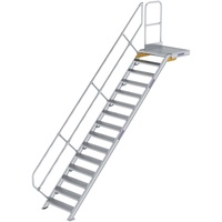 Günzburger MUNK Aluminium-Treppe Plattform 45° 15 Stufen