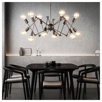 WOFI Pendelleuchte Wohnzimmer Industrial Sputnik Kronleuchter Deckenlampe Vintage Retro,