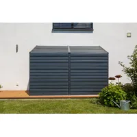 SPACEMAKER Metallgerätehaus 4x10 2,95 x 1,24 m grau