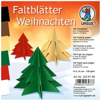 Ursus 3236199 - Faltblätter Weihnachten, 100 Blatt in 6