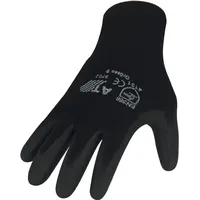 ASATEX Handschuhe schwarz EN 388 PSA II Nyl.m.PU