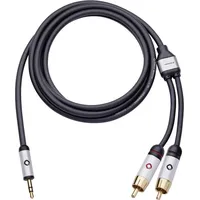 Oehlbach i-Connect Audiokabel 3,5mm Klinken-Stecker - 2x Cinch-Stecker 5,0m