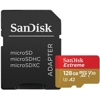 SanDisk Extreme microSDXC UHS-I U3 A2 V30 + SD-Adapter