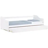 Homestyle4u Jugendbett mit 2 Lattenroste weiß
