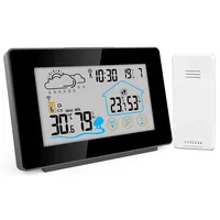 Infactory Funk-Wetterstation mit Außensensor, Display-Touchfunktion, Wettertrend