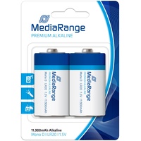 MediaRange Premium Alkaline Batterien Mono D|LR20|1.5V, 2er Pack