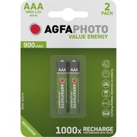 AgfaPhoto Akku NiMH, Micro, AAA, HR03, 1.2V/900mAh Value Energy,