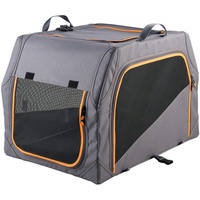 Hunter Hundetransportbox Alu-Gestell, 91x61x58 cm, anthrazit/orange