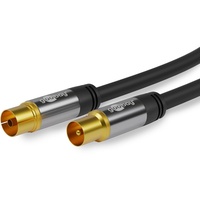 Goobay 70346 TV-Antennenkabel, Koax-Buchse auf Koax-Stecker, 4-fach geschirmt, 135