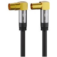 Goobay 70461 TV-Antennenkabel, gewinkelt, Koax-Buchse 90° > Koax-Stecker 90°,135