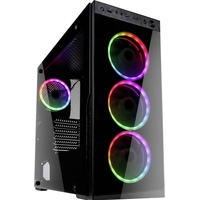 Kolink Horizon RGB schwarz, Glasfenster