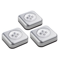 Müller-Licht Triplex LED Touch-Licht Silber/silver inkl. 3xAAA 400136
