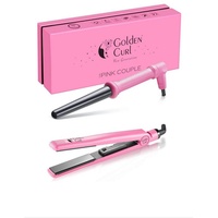 Golden Curl The Pink Glätteisen & Lockenstab Gift Set 