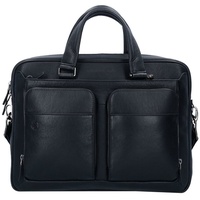 Piquadro Black Square Aktentasche Leder 39 cm Laptopfach