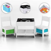 BABY VIVO Kindersitzgruppe mit multifunktionalem Tisch und 2 Stühlen