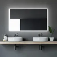 DSK LED Lichtspiegel Silver 120 x 70 cm