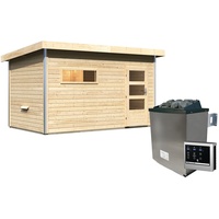 Karibu  Skrollan 3 natur inkl. 9 kW Ofen +