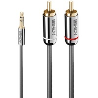 Lindy 35334 2m 3.5mm an Phono Audiokabel, Cromo Line,