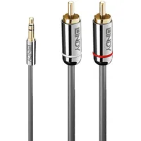 Lindy Audiokabel Cromo Line 3,5mm Klinken-Stecker - RCA-Stecker 0,5m