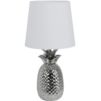 NÄVE Tischleuchte Keramik Ananas Chrom 45 cm