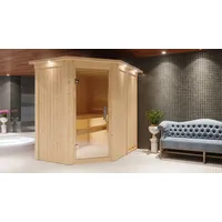 Karibu Sauna Carin mit Eckeinstieg 68 mm - 9