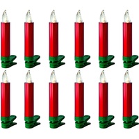 Krinner Lumix Superlight Mini Christbaumkerzen rot