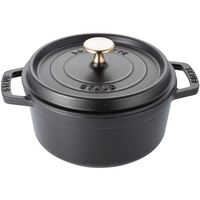 Staub Cocotte 18 cm rund schwarz