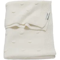 Meyco Strickdecke mit Knoten weiß