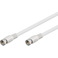 Goobay 60722 Anschlusskabel F-Stecker - F-Stecker 0,3 m weiß